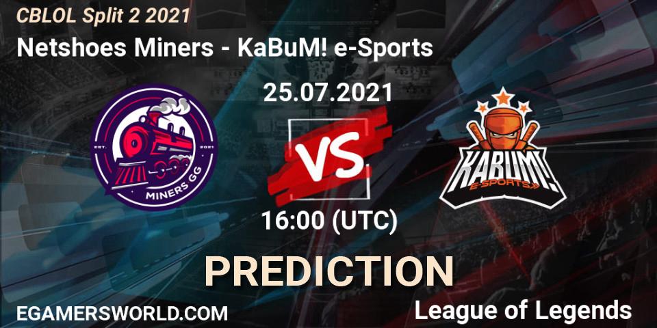Prognose für das Spiel Netshoes Miners VS KaBuM! e-Sports. 25.07.2021 at 16:00. LoL - CBLOL Split 2 2021