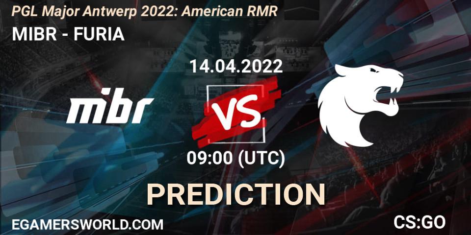 Prognose für das Spiel MIBR VS FURIA. 14.04.2022 at 09:00. Counter-Strike (CS2) - PGL Major Antwerp 2022: American RMR