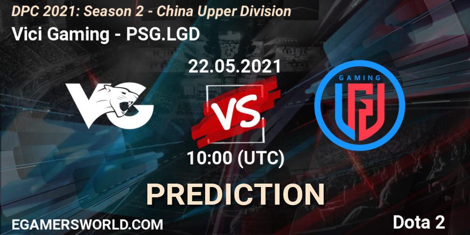 Prognose für das Spiel Vici Gaming VS PSG.LGD. 23.05.2021 at 10:30. Dota 2 - DPC 2021: Season 2 - China Upper Division