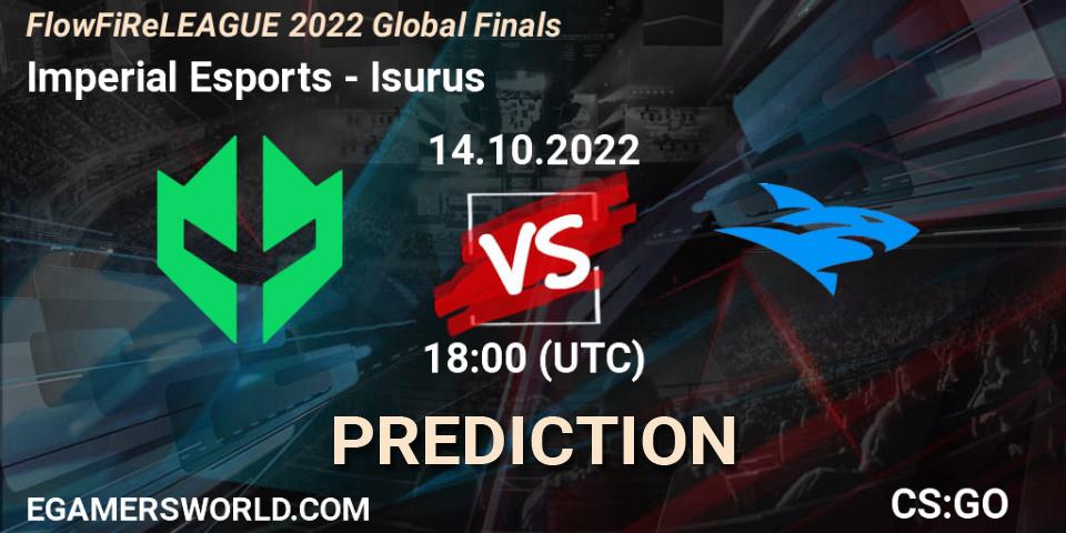 Prognose für das Spiel Imperial Esports VS Isurus. 14.10.22. CS2 (CS:GO) - FlowFiReLEAGUE 2022 Global Finals