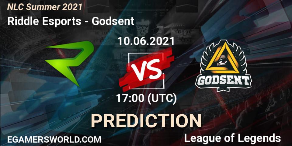 Prognose für das Spiel Riddle Esports VS Godsent. 10.06.2021 at 17:00. LoL - NLC Summer 2021