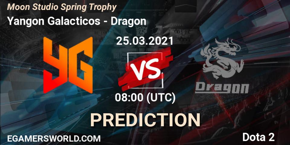 Prognose für das Spiel Yangon Galacticos VS Dragon. 25.03.2021 at 08:20. Dota 2 - Moon Studio Spring Trophy