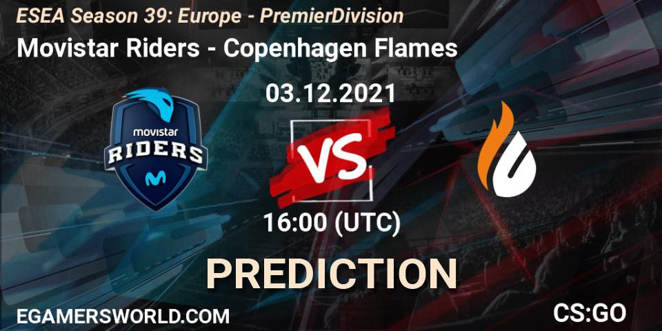 Prognose für das Spiel Movistar Riders VS Copenhagen Flames. 03.12.21. CS2 (CS:GO) - ESEA Season 39: Europe - Premier Division