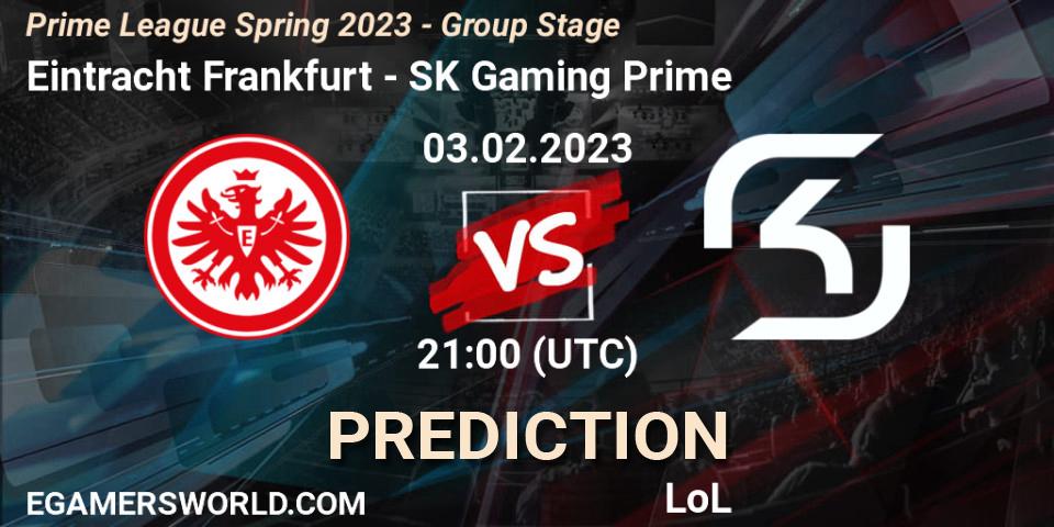 Prognose für das Spiel Eintracht Frankfurt VS SK Gaming Prime. 03.02.23. LoL - Prime League Spring 2023 - Group Stage