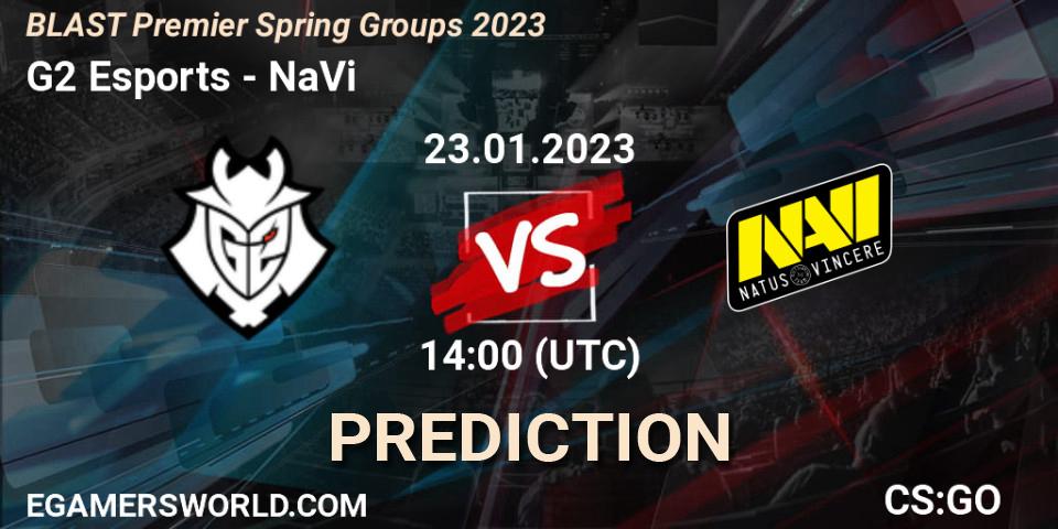 Prognose für das Spiel G2 Esports VS NaVi. 23.01.2023 at 14:00. Counter-Strike (CS2) - BLAST Premier Spring Groups 2023