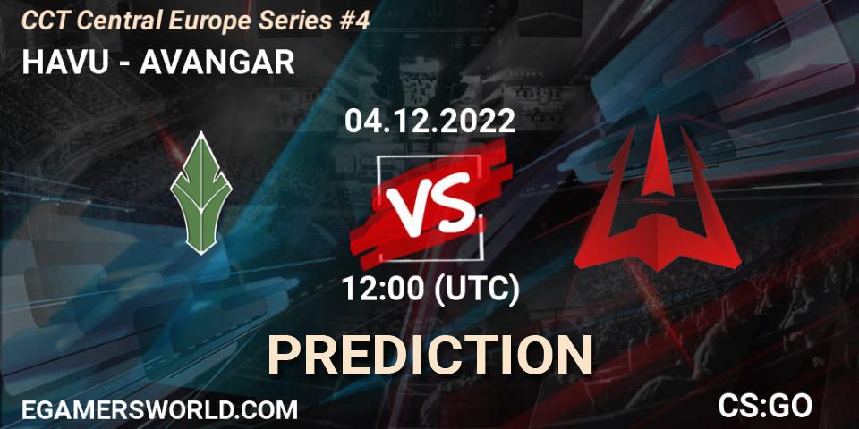 Prognose für das Spiel HAVU VS AVANGAR. 04.12.22. CS2 (CS:GO) - CCT Central Europe Series #4