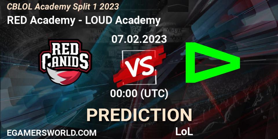 Prognose für das Spiel RED Academy VS LOUD Academy. 07.02.23. LoL - CBLOL Academy Split 1 2023