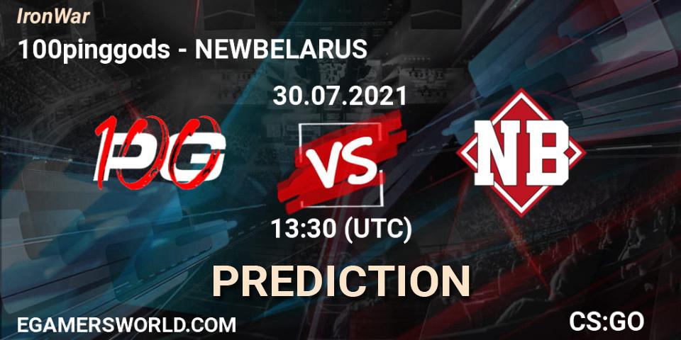 Prognose für das Spiel 100pinggods VS NEWBELARUS. 30.07.2021 at 13:35. Counter-Strike (CS2) - IronWar