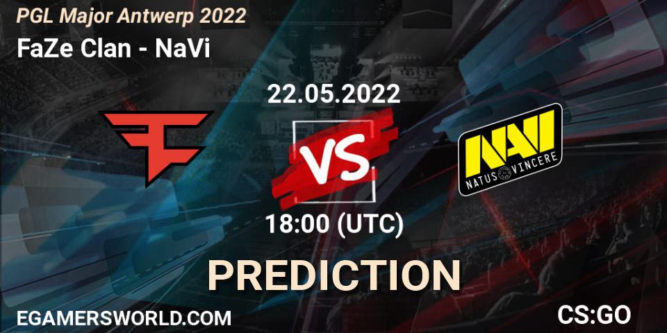 Prognose für das Spiel FaZe Clan VS NaVi. 22.05.2022 at 18:00. Counter-Strike (CS2) - PGL Major Antwerp 2022