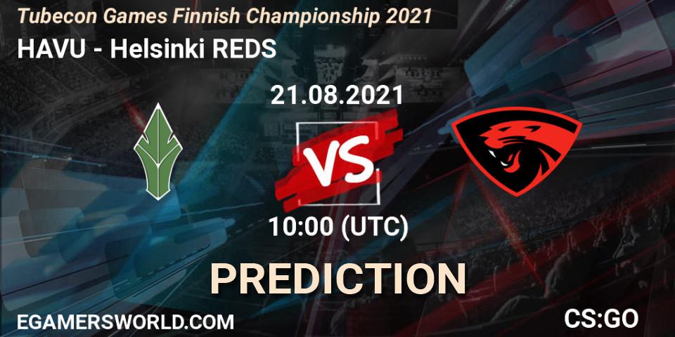 Prognose für das Spiel HAVU VS Helsinki REDS. 21.08.21. CS2 (CS:GO) - Tubecon Games Finnish Championship 2021