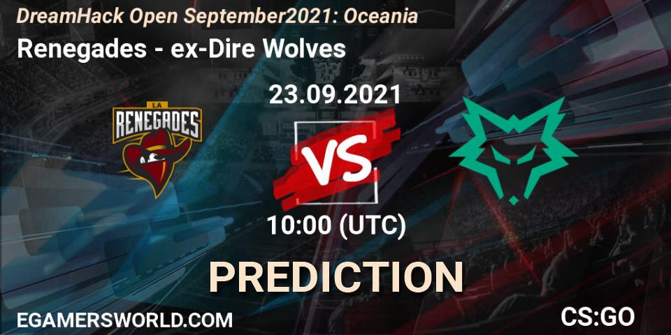 Prognose für das Spiel Renegades VS LookingForOrg. 23.09.2021 at 10:00. Counter-Strike (CS2) - DreamHack Open September 2021: Oceania