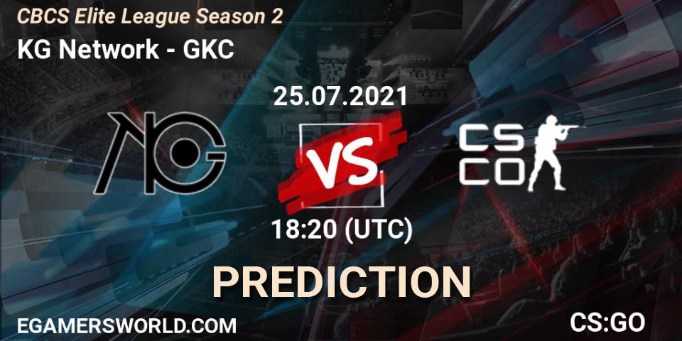 Prognose für das Spiel KG Network VS GKC. 25.07.2021 at 18:20. Counter-Strike (CS2) - CBCS Elite League Season 2