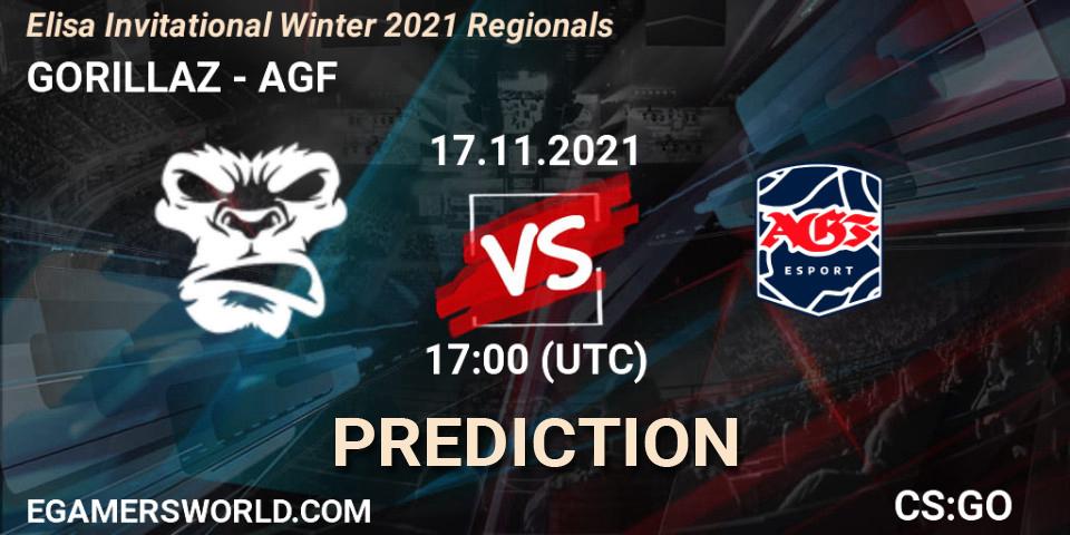 Prognose für das Spiel GORILLAZ VS AGF. 17.11.2021 at 17:00. Counter-Strike (CS2) - Elisa Invitational Winter 2021 Regionals