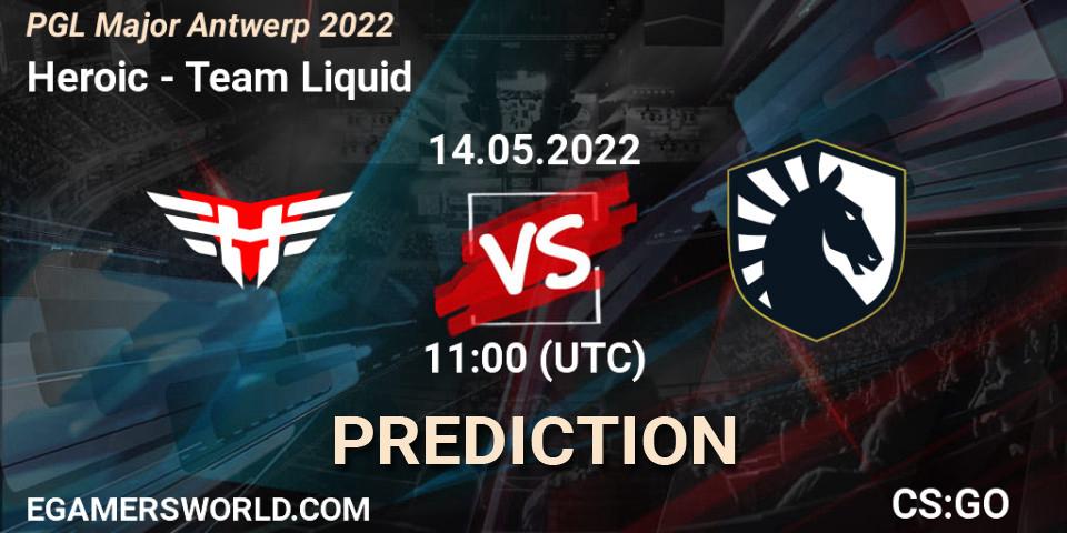 Prognose für das Spiel Heroic VS Team Liquid. 14.05.2022 at 10:00. Counter-Strike (CS2) - PGL Major Antwerp 2022