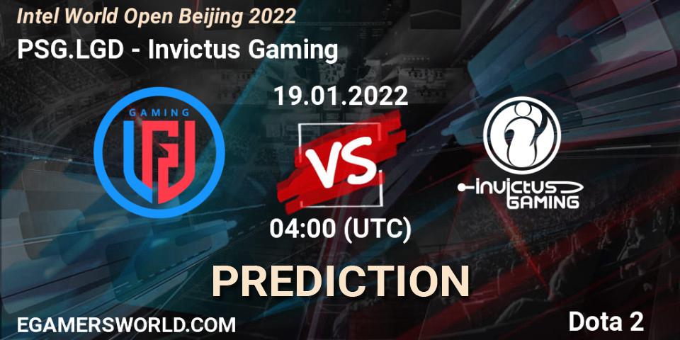 Prognose für das Spiel PSG.LGD VS Invictus Gaming. 19.01.22. Dota 2 - Intel World Open Beijing 2022