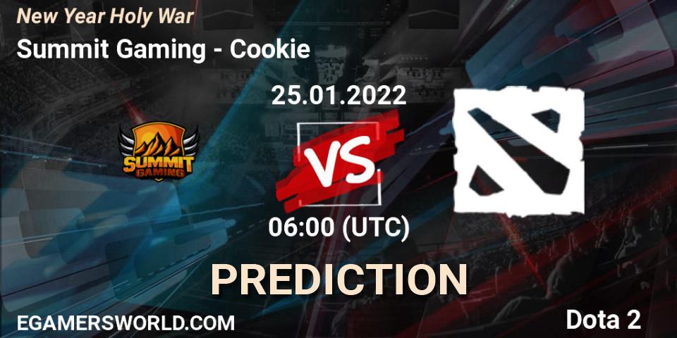 Prognose für das Spiel Summit Gaming VS Cookie. 25.01.2022 at 05:59. Dota 2 - New Year Holy War