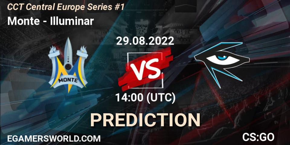 Prognose für das Spiel Monte VS Illuminar. 29.08.22. CS2 (CS:GO) - CCT Central Europe Series #1