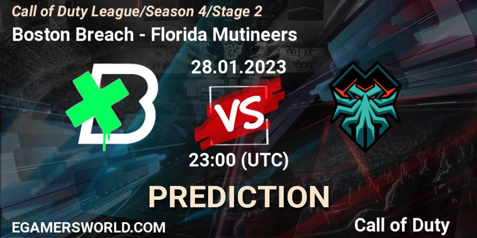 Prognose für das Spiel Boston Breach VS Florida Mutineers. 28.01.23. Call of Duty - Call of Duty League 2023: Stage 2 Major Qualifiers