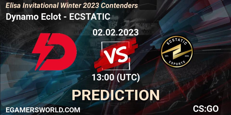 Prognose für das Spiel Dynamo Eclot VS ECSTATIC. 02.02.23. CS2 (CS:GO) - Elisa Invitational Winter 2023 Contenders
