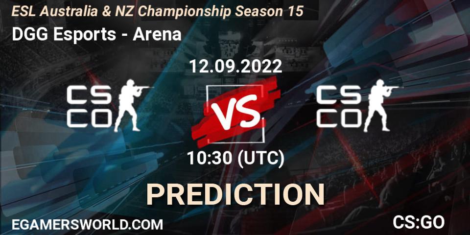 Prognose für das Spiel DGG Esports VS Arena Esports. 12.09.22. CS2 (CS:GO) - ESL ANZ Champs Season 15