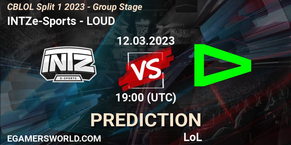 Prognose für das Spiel INTZ e-Sports VS LOUD. 12.03.2023 at 19:15. LoL - CBLOL Split 1 2023 - Group Stage