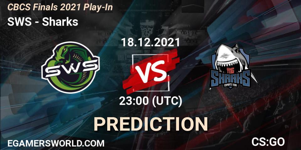 Prognose für das Spiel SWS VS Sharks. 18.12.2021 at 22:30. Counter-Strike (CS2) - CBCS Finals 2021 Play-In