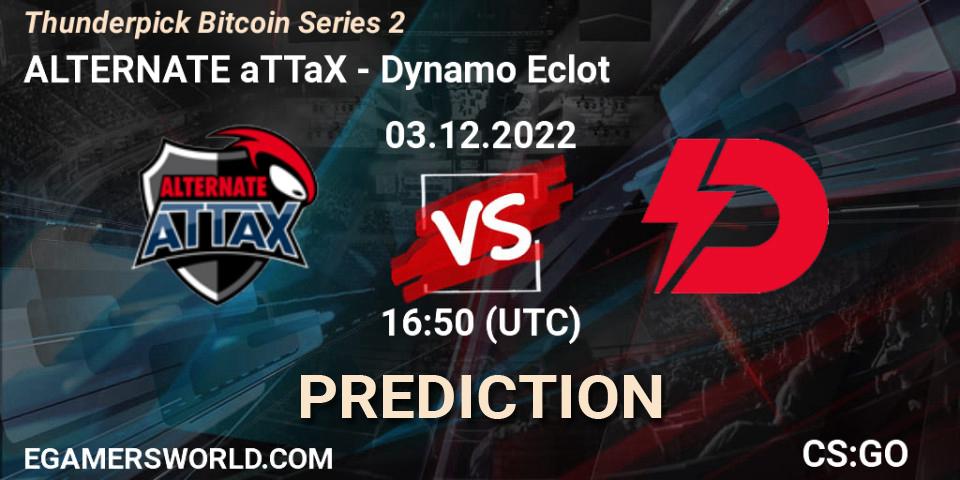 Prognose für das Spiel ALTERNATE aTTaX VS Dynamo Eclot. 03.12.2022 at 17:20. Counter-Strike (CS2) - Thunderpick Bitcoin Series 2