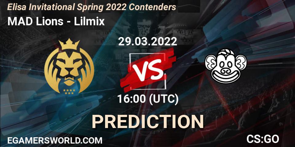 Prognose für das Spiel MAD Lions VS Lilmix. 29.03.22. CS2 (CS:GO) - Elisa Invitational Spring 2022 Contenders