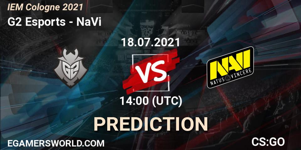 Prognose für das Spiel G2 Esports VS NaVi. 18.07.21. CS2 (CS:GO) - IEM Cologne 2021