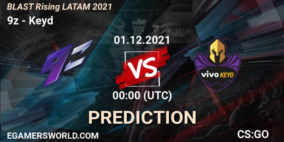 Prognose für das Spiel 9z VS Keyd. 01.12.21. CS2 (CS:GO) - BLAST Rising LATAM 2021