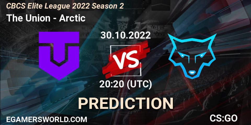 Prognose für das Spiel The Union VS Arctic. 30.10.2022 at 20:20. Counter-Strike (CS2) - CBCS Elite League 2022 Season 2