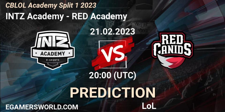 Prognose für das Spiel INTZ Academy VS RED Academy. 21.02.23. LoL - CBLOL Academy Split 1 2023