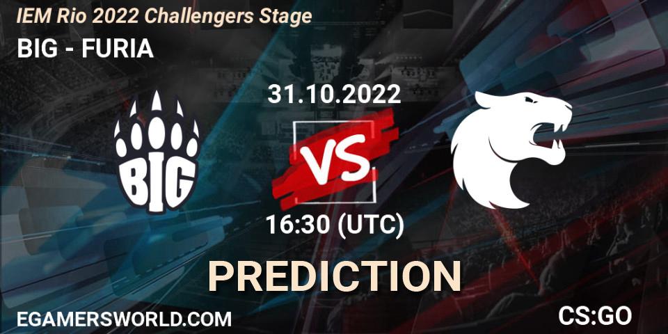 Prognose für das Spiel BIG VS FURIA. 31.10.2022 at 16:30. Counter-Strike (CS2) - IEM Rio 2022 Challengers Stage