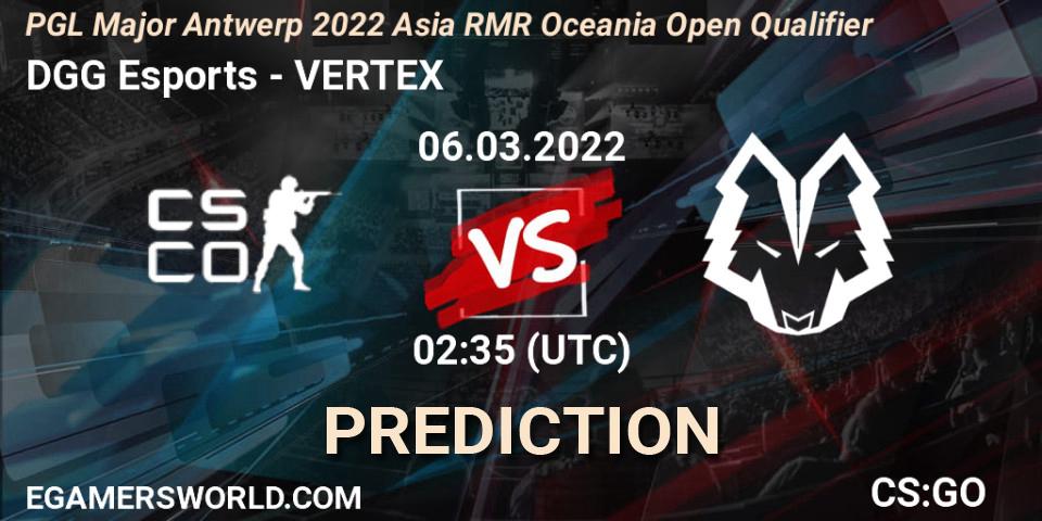 Prognose für das Spiel Paradox VS VERTEX. 06.03.2022 at 02:40. Counter-Strike (CS2) - PGL Major Antwerp 2022 Asia RMR Oceania Open Qualifier