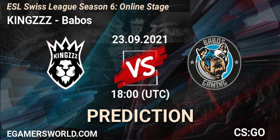 Prognose für das Spiel KINGZZZ VS Babos. 23.09.2021 at 18:00. Counter-Strike (CS2) - ESL Swiss League Season 6: Online Stage