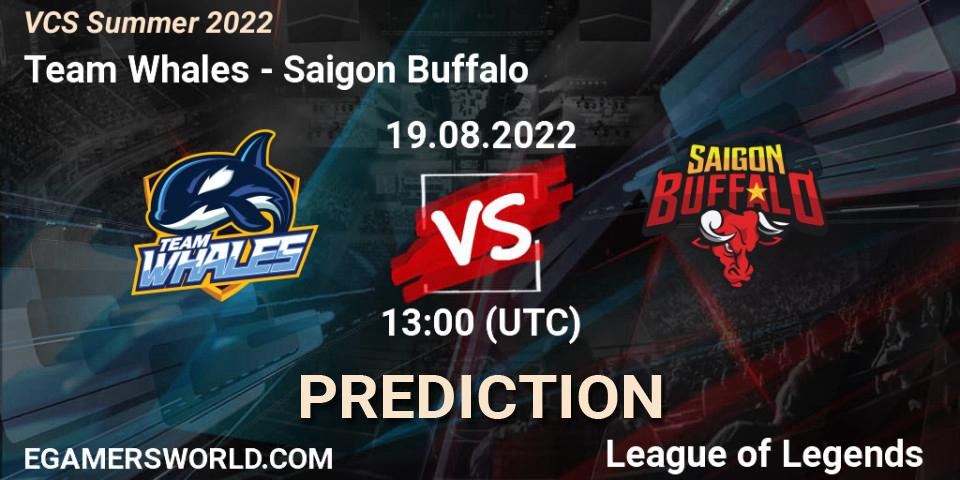 Prognose für das Spiel Team Whales VS Saigon Buffalo. 19.08.22. LoL - VCS Summer 2022