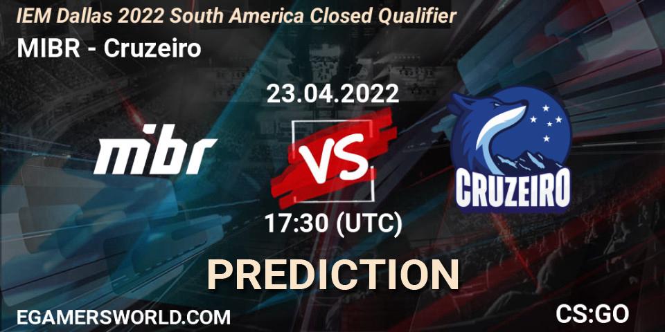 Prognose für das Spiel MIBR VS Cruzeiro. 23.04.2022 at 17:30. Counter-Strike (CS2) - IEM Dallas 2022 South America Closed Qualifier