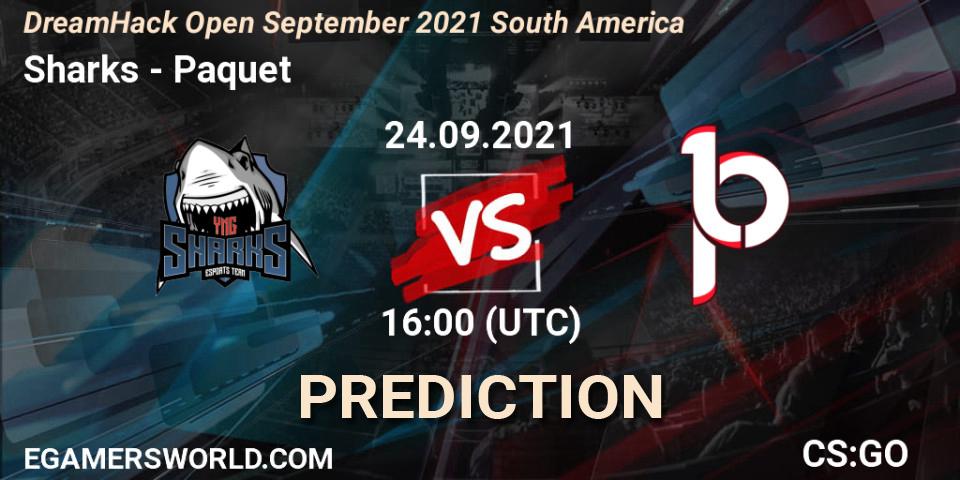Prognose für das Spiel Sharks VS Paquetá. 24.09.2021 at 16:00. Counter-Strike (CS2) - DreamHack Open September 2021 South America