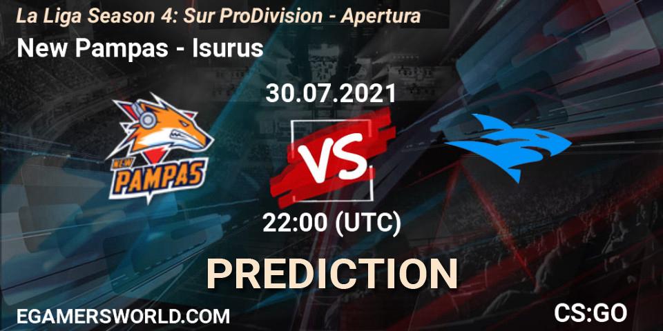 Prognose für das Spiel New Pampas VS Isurus. 30.07.2021 at 22:00. Counter-Strike (CS2) - La Liga Season 4: Sur Pro Division - Apertura