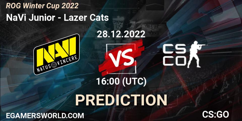 Prognose für das Spiel NaVi Junior VS Lazer Cats. 08.01.2023 at 12:00. Counter-Strike (CS2) - ROG Winter Cup 2022
