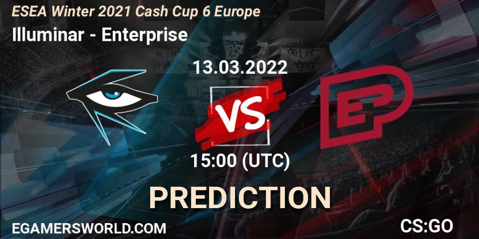 Prognose für das Spiel Illuminar VS Enterprise. 13.03.22. CS2 (CS:GO) - ESEA Winter 2021 Cash Cup 6 Europe