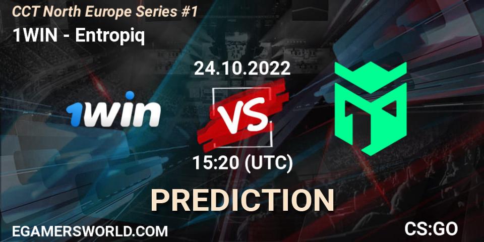 Prognose für das Spiel 1WIN VS Entropiq. 24.10.2022 at 15:20. Counter-Strike (CS2) - CCT North Europe Series #1