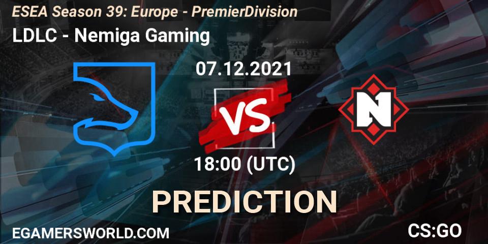 Prognose für das Spiel LDLC VS Nemiga Gaming. 07.12.21. CS2 (CS:GO) - ESEA Season 39: Europe - Premier Division
