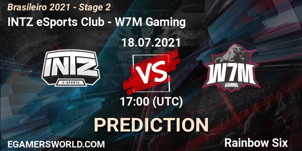 Prognose für das Spiel INTZ eSports Club VS W7M Gaming. 18.07.21. Rainbow Six - Brasileirão 2021 - Stage 2