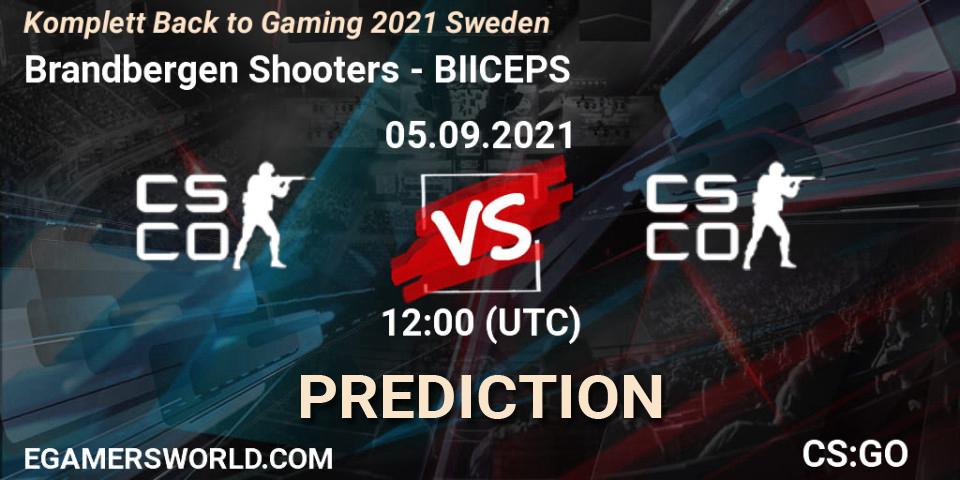 Prognose für das Spiel Brandbergen Shooters VS BIICEPS. 05.09.21. CS2 (CS:GO) - Komplett Back to Gaming 2021 Sweden