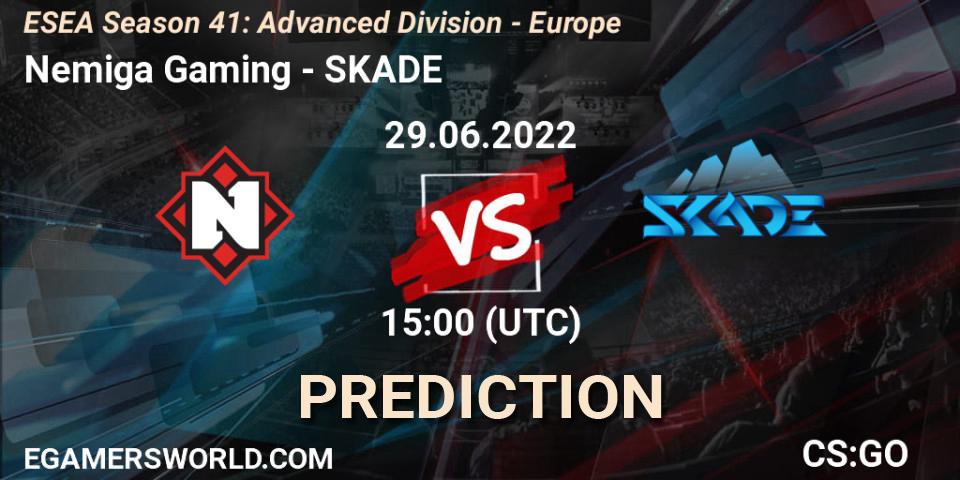 Prognose für das Spiel Nemiga Gaming VS SKADE. 29.06.22. CS2 (CS:GO) - ESEA Season 41: Advanced Division - Europe