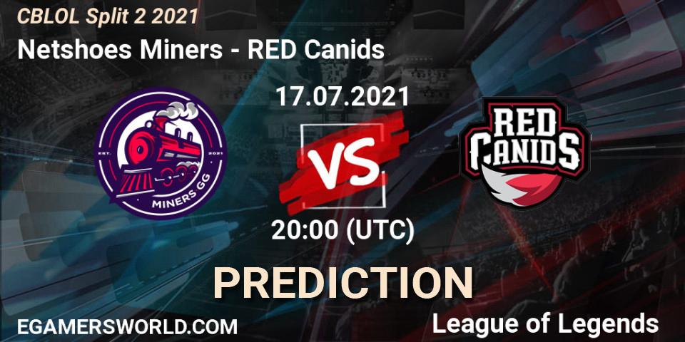 Prognose für das Spiel Netshoes Miners VS RED Canids. 17.07.2021 at 20:00. LoL - CBLOL Split 2 2021