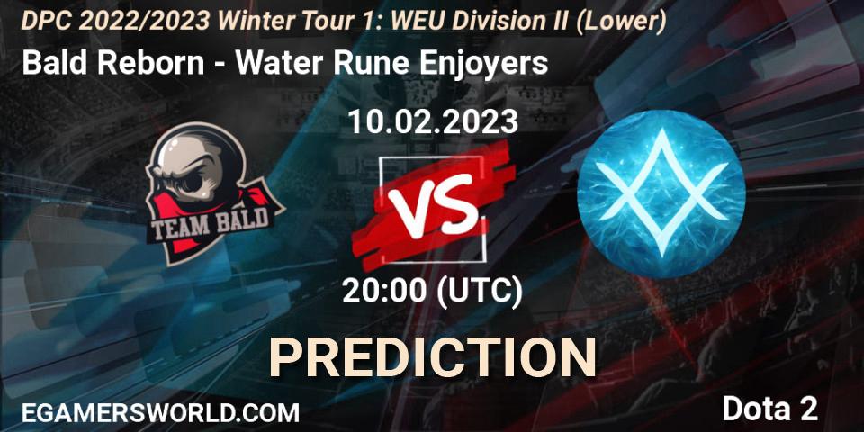 Prognose für das Spiel Bald Reborn VS Water Rune Enjoyers. 10.02.23. Dota 2 - DPC 2022/2023 Winter Tour 1: WEU Division II (Lower)