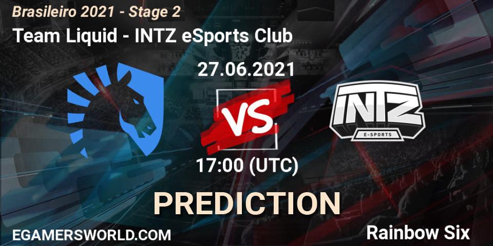 Prognose für das Spiel Team Liquid VS INTZ eSports Club. 27.06.21. Rainbow Six - Brasileirão 2021 - Stage 2