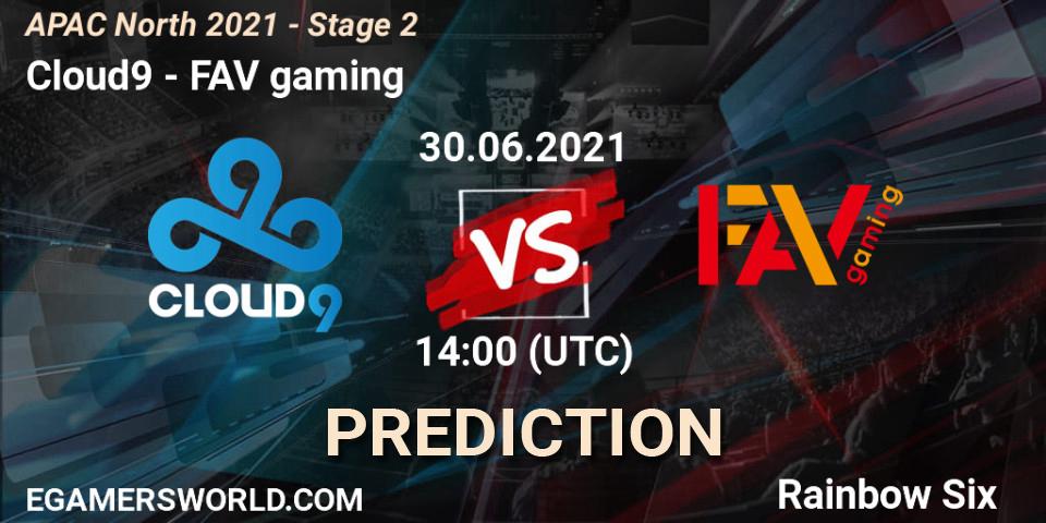 Prognose für das Spiel Cloud9 VS FAV gaming. 30.06.21. Rainbow Six - APAC North 2021 - Stage 2